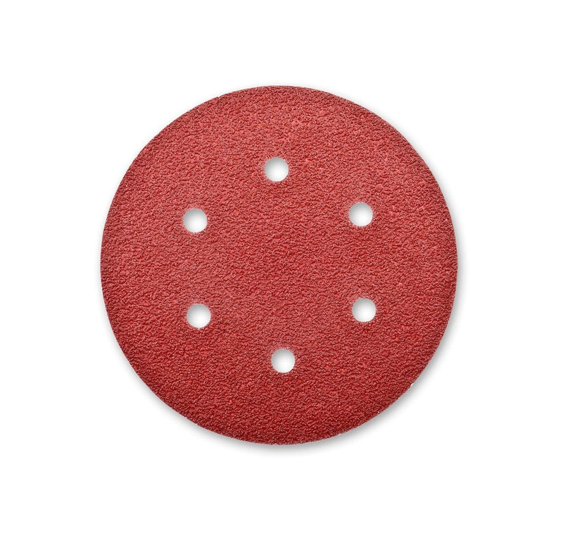 Klingspor Abrasive Discs, 40Grit, 150mmØ, PS22K, GLS3-6 Holes (Box of 50) - Toolcraft