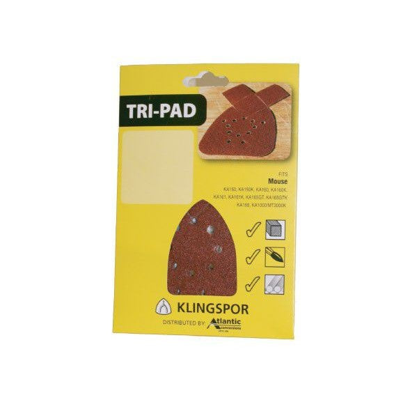 Klingspor | Tri Pad 11 Hole 150mm 40 Grit 5Pk - Toolcraft