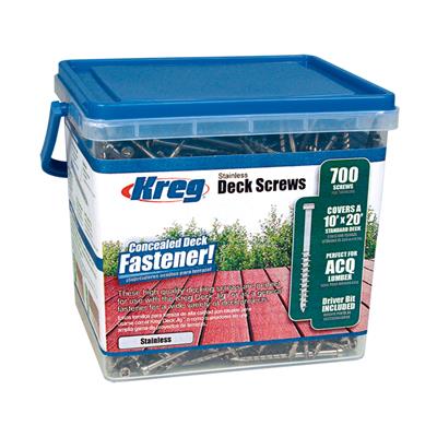 Kreg | Deck Screws, Stainless, 50mm 700Pc KR SDK-700 - Toolcraft