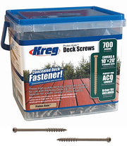 Kreg | Pocket-Hole Screws, Protec-Kote™, 2" Coarse, Pan Head, 700Pc KR SDK-C2W-700 - Toolcraft