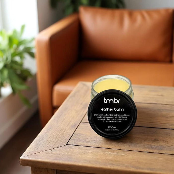 tmbr | Leather Balm 200ml Glass Jar