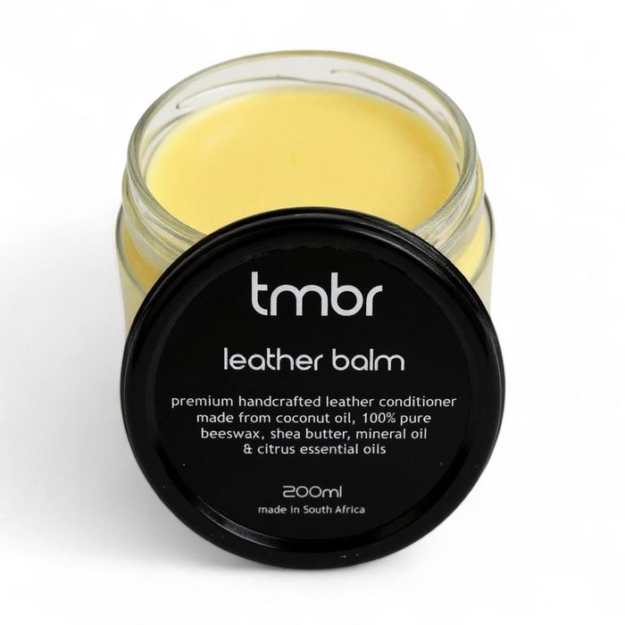 tmbr | Leather Balm 200ml Glass Jar