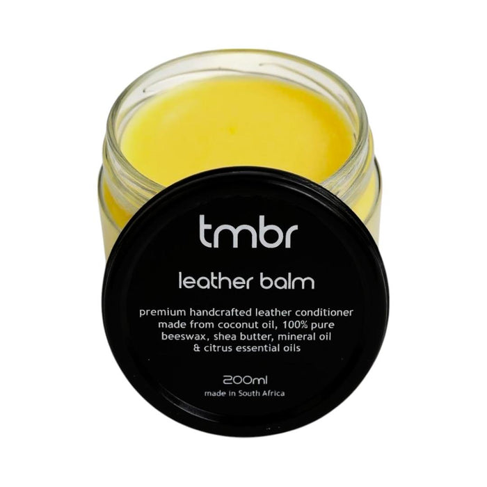 tmbr | Leather Balm 200ml Glass Jar