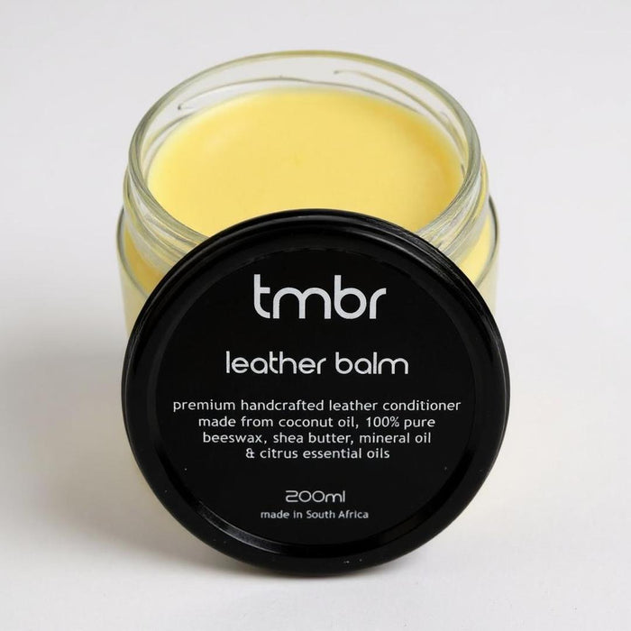 tmbr | Leather Balm 200ml Glass Jar