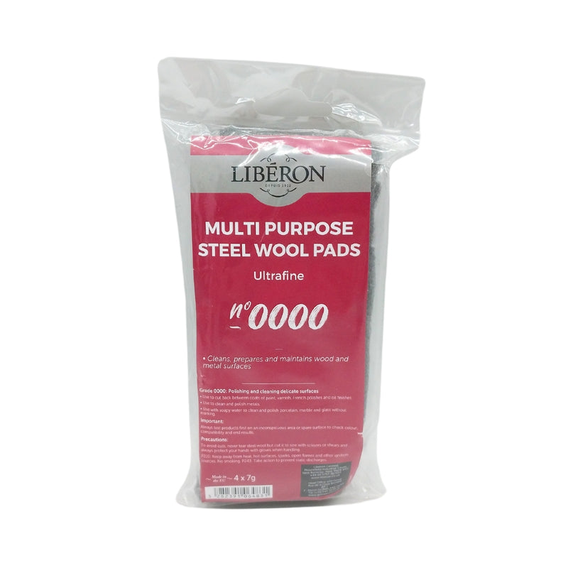 Liberon | Steel Wool #0000 Finishing 4X7g Pks-Toolcraft