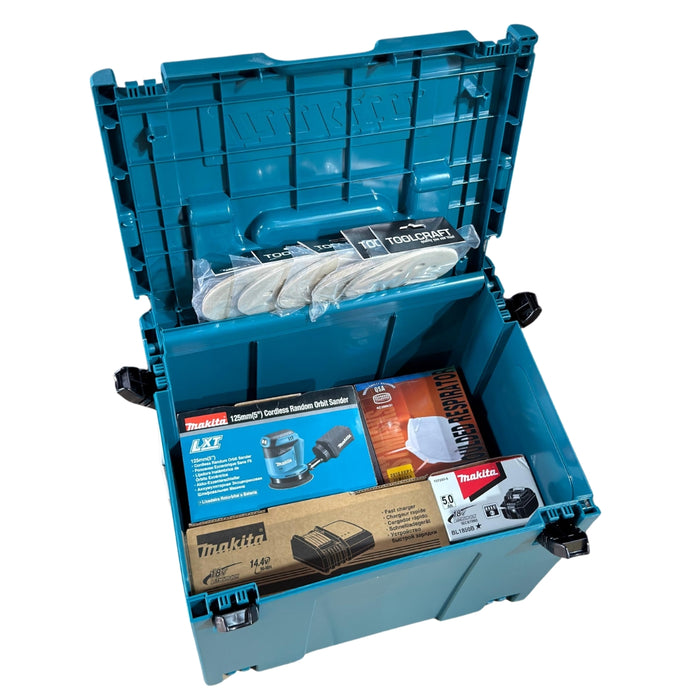 Makita DBO180Z Cordless Sander + Acc + Systainer