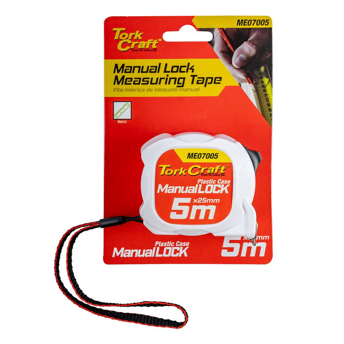 Tork Craft | Measuring Tape M/Lock 5M X 25MM Plastic Casing
