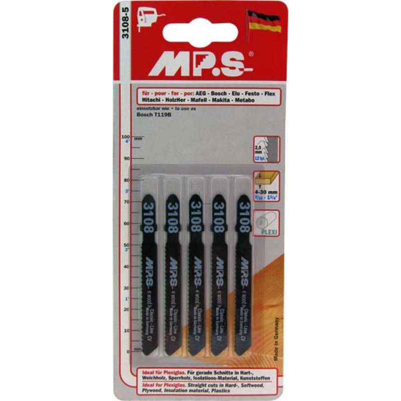 MPS | Jigsaw Blade 75mm 12tpi T-Shank T119B-Toolcraft