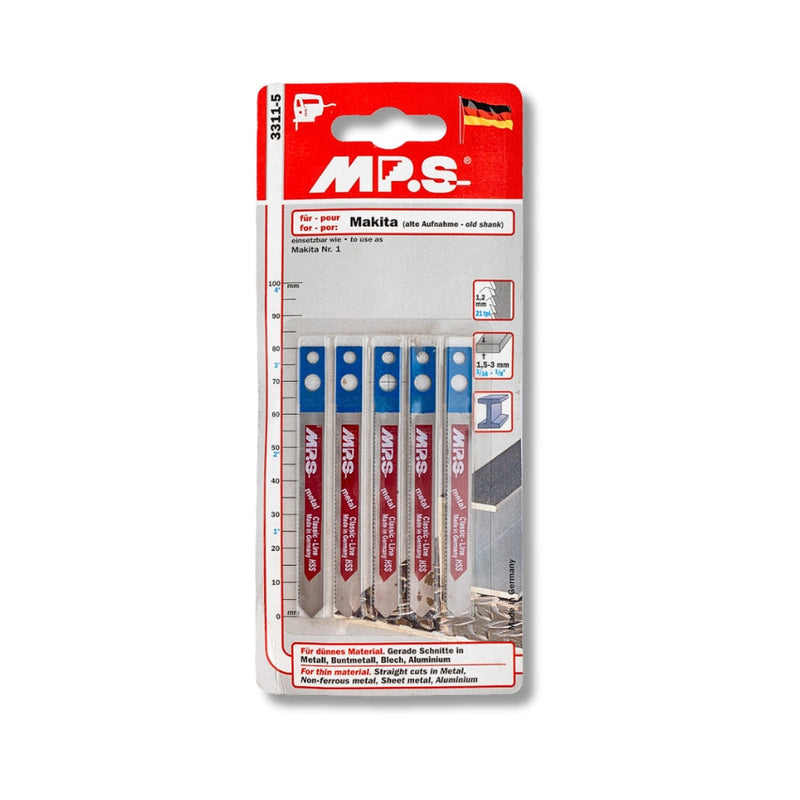 MPS | Jigsaw Blade Metal Makita Shank 80mm 21tpi 5Pk-Toolcraft