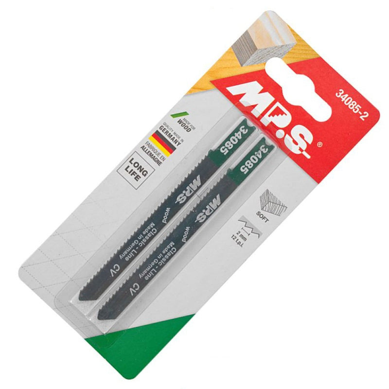 MPS | Jigsaw Blade Wood 12tpi 100mm 2Pk-Toolcraft