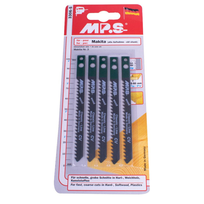 MPS | Jigsaw Blade Wood Makita-Shank 100mm 8tpi 5Pk-Toolcraft