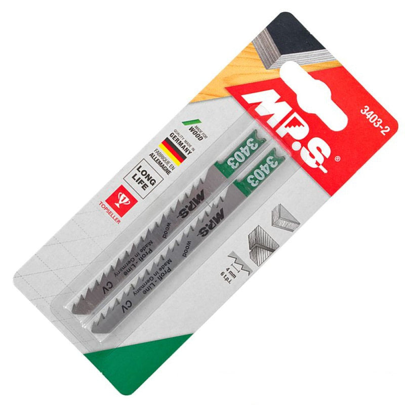 MPS | Jigsaw Blade Wood U-Shank 6tpi 100mm 2Pk-Toolcraft