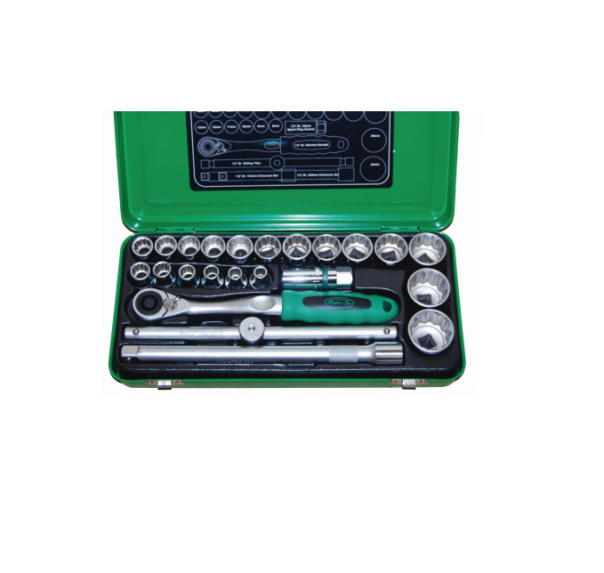 Micro-Tec | Socket Set 8-32mm 1/2" 24Pc PMSS240 - Toolcraft