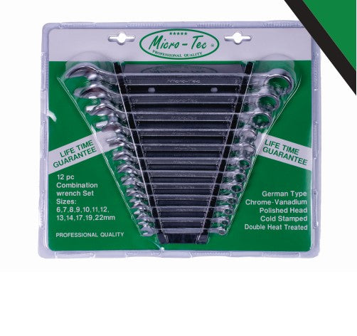 Micro-Tec | Spanner Set Combination 6-22mm 12Pc-Toolcraft