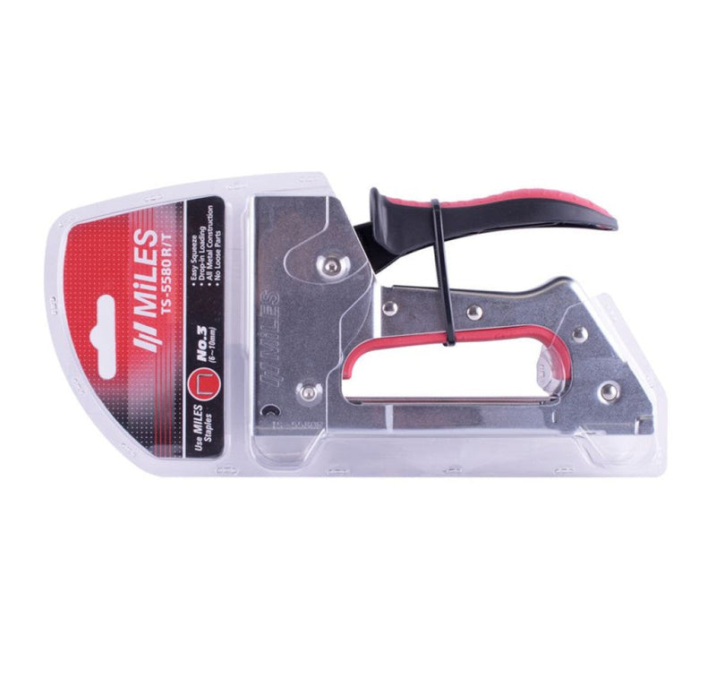 Miles | Staple Gun Metal Body Rubber Grip 22G 6-10mm JT21 Staples Reload Ind.-Toolcraft