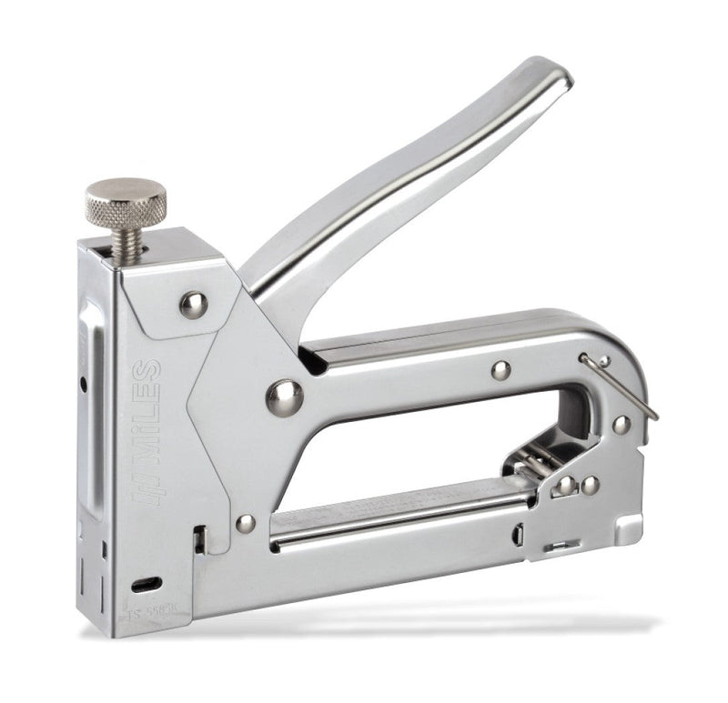 Miles | Staple Gun Metal Body Tension Adj. 22G 4-14mm JT21 Staples Reload Ind.-Toolcraft