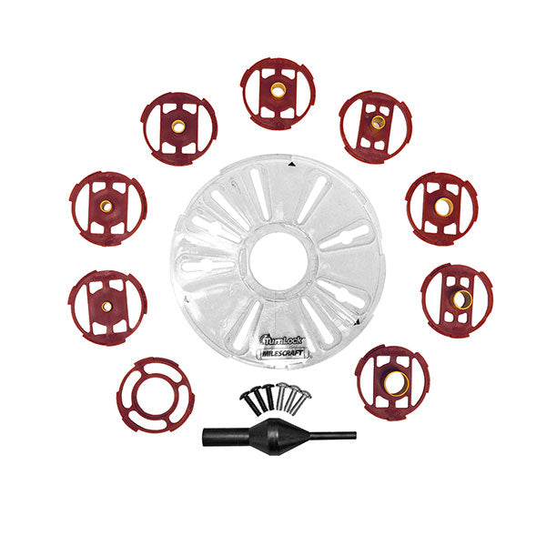 Milescraft | Base Plate/Bushing Set for Template Guide Routing Metric - Toolcraft