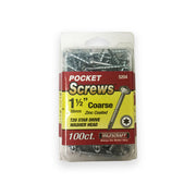 Milescraft | Pocket Screws | Coarse | 1½" 100pc 38mm Zinc Coated - Toolcraft