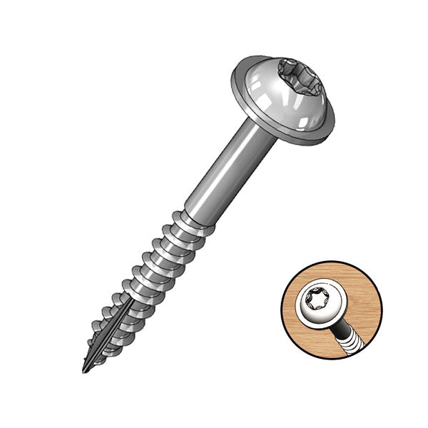 Milescraft | Pocket Screws | Coarse | 1¼" 100pc 32mm Zinc Coated - Toolcraft