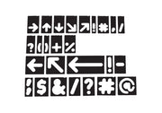 Milescraft | Templates Horizontal Arrow & Symbol 1-1/2” & 2-1/2”-Toolcraft