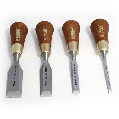 Narex Tool Narex | Butt Chisels Wood Line Plus Set of 4 c/w Wooden Presentation Case-Butt Chisel Set- Toolcraft