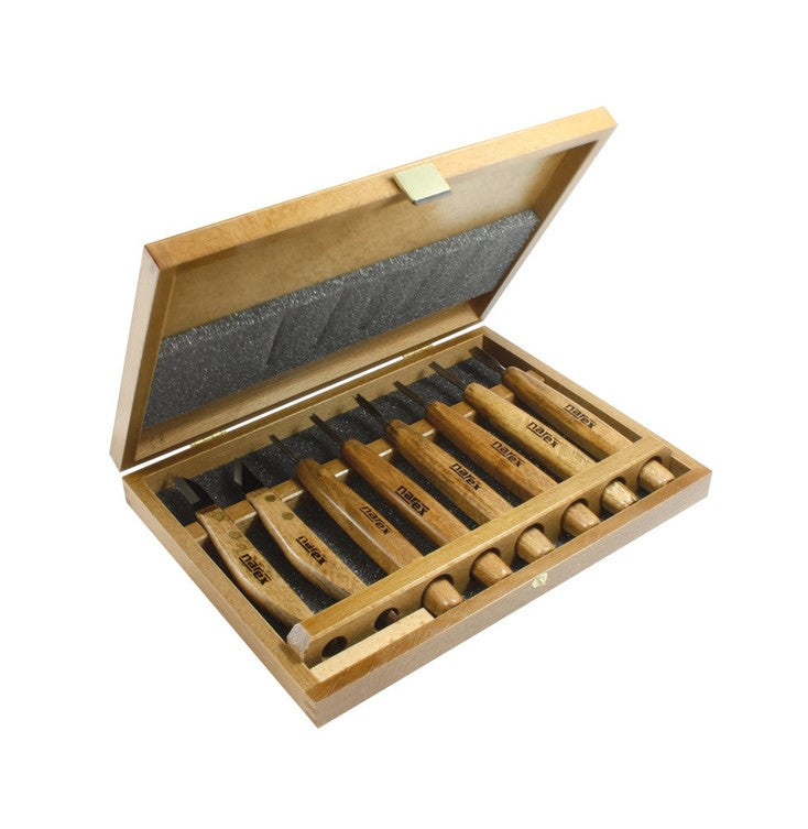 Narex Tool Narex | Carving Chisels Professional Detail Carving 8Pc Set c/w Presentation Box-Carving Chisel Set- Toolcraft