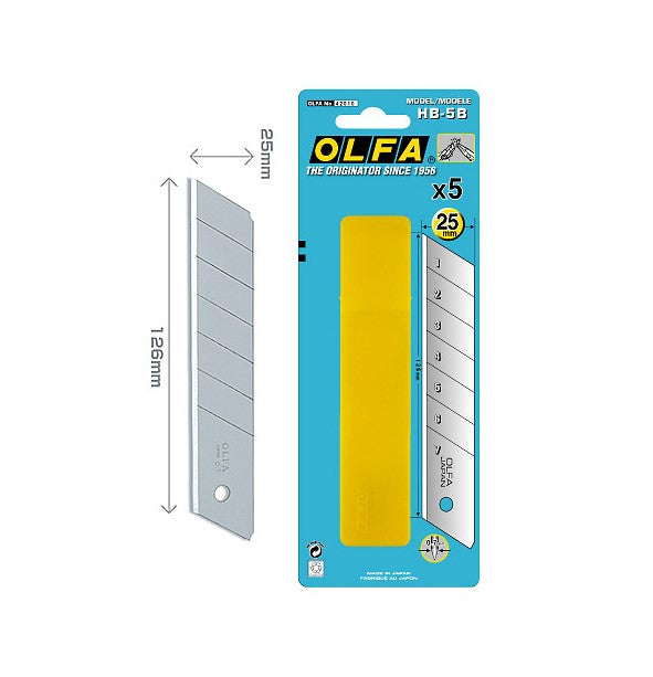 Olfa | 25mm 5Pk Heavy Duty Blades BLAHB5B (Online Only) - Toolcraft