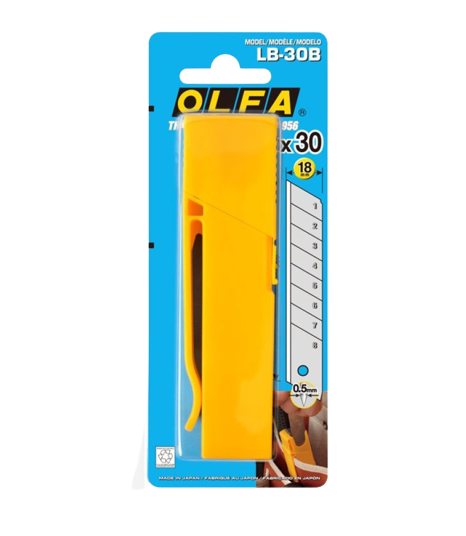 Olfa | Blades LB-30B 30Pk 18mm with Belt Clip-Toolcraft