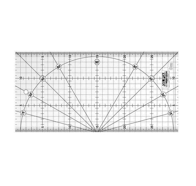 Olfa | Metric Quilt Ruler 15 X 30cm - Metric Grid-Toolcraft
