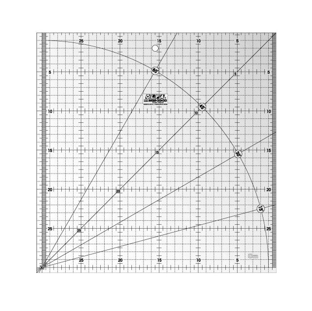 Olfa | Metric Quilt Ruler 30 X 30cm - Metric Grid-Toolcraft