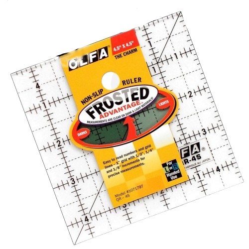Olfa | Quilt Ruler 4" X 4" Square with Grid-Toolcraft