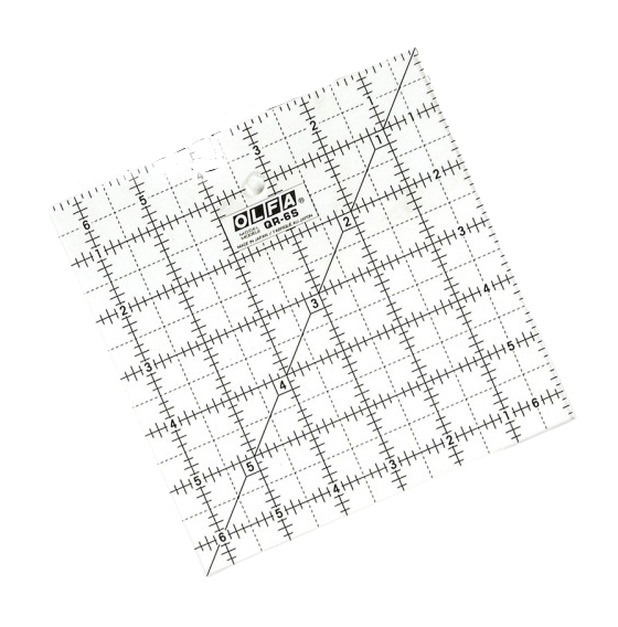 Olfa | Quilt Ruler 6" X 6" Square with Grid-Toolcraft