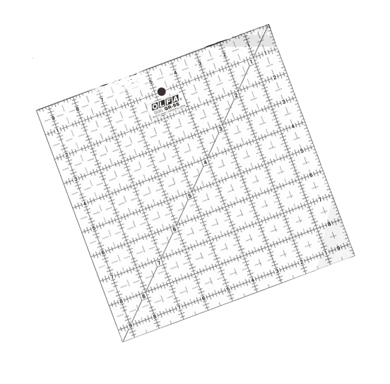 Olfa | Quilt Ruler 9" X 9" Square with Grid-Toolcraft