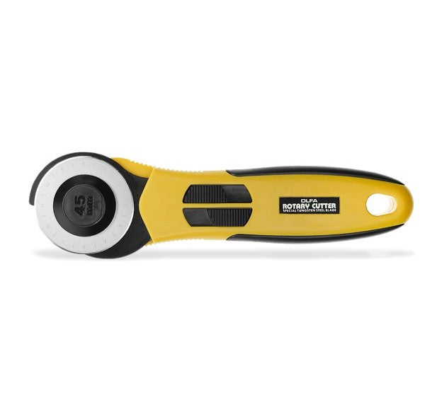 Olfa | Rotary Cutter c/w Safety Slide 45mm Blade-Toolcraft