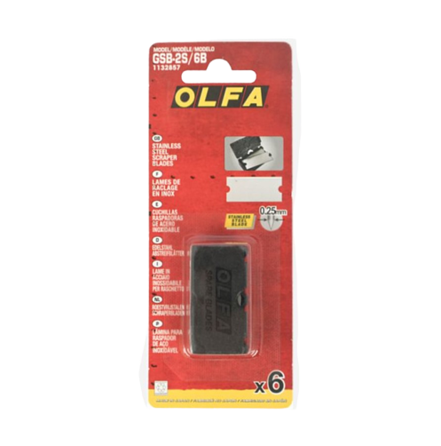 Olfa | Scraper Blade for GRS-2 S/Steel 40X18mm 6Pk-Toolcraft