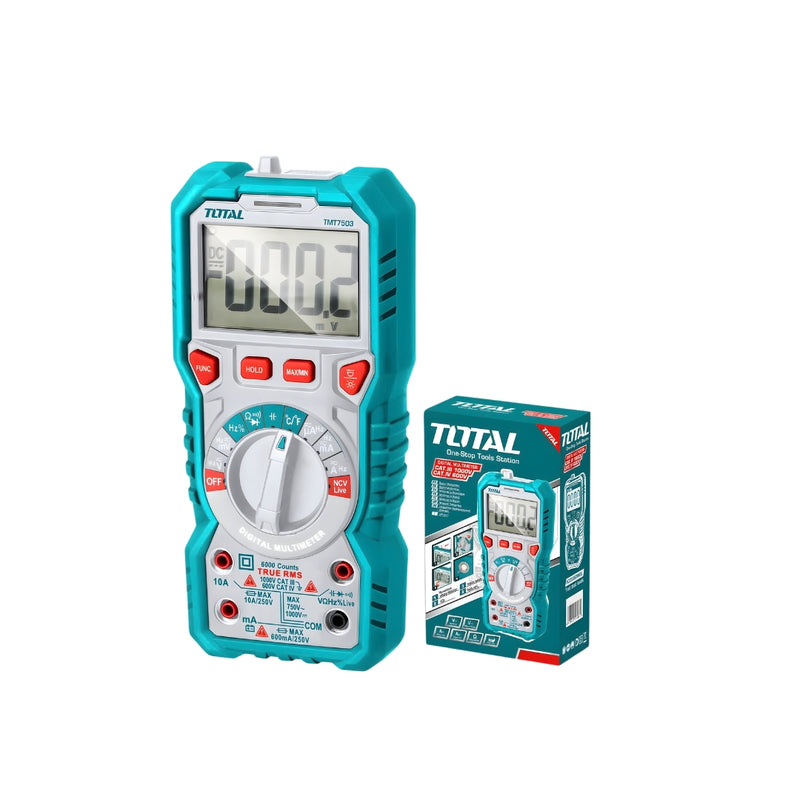 TOTAL | Multimeter Digital with Auto Range 600V/1000V TMT47504-Toolcraft
