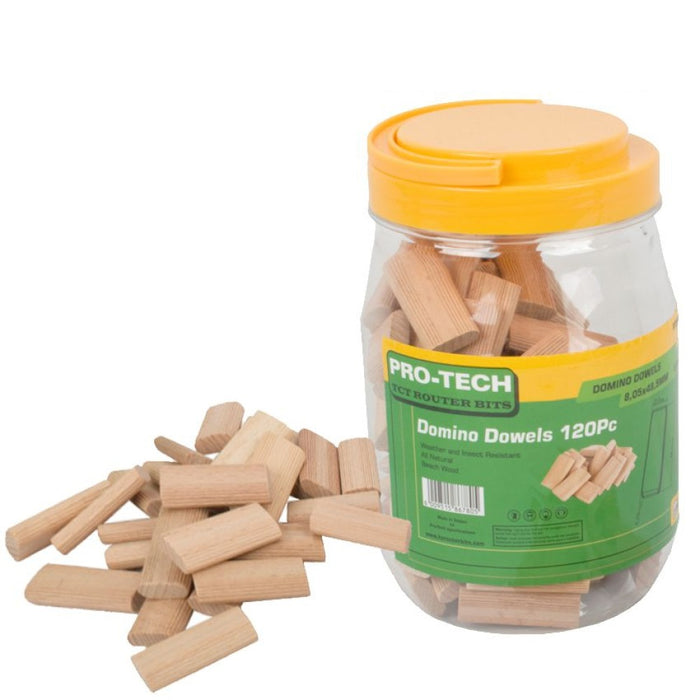 Pro-Tech | Domino Tenon 8x50mm 120Pc Jar Beech Wood