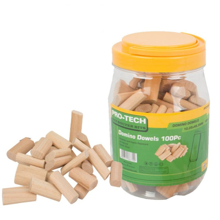 Pro-Tech | Domino Tenon 10x50mm 100Pc Jar Beech Wood