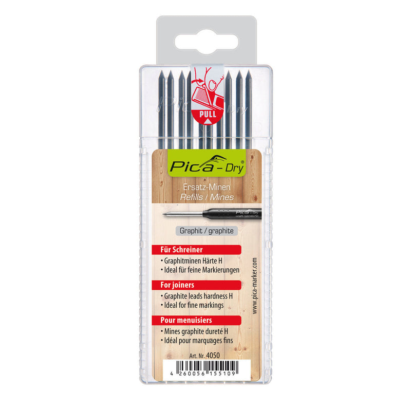 Pica-Dry | Graphite Leads "H" Hardness 10 Pack - Toolcraft