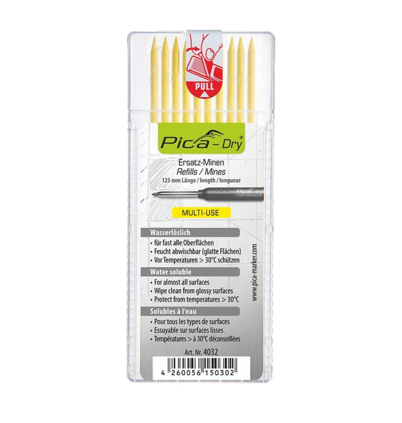 Pica | Dry Refills - Yellow Set of 10 Leads-Toolcraft