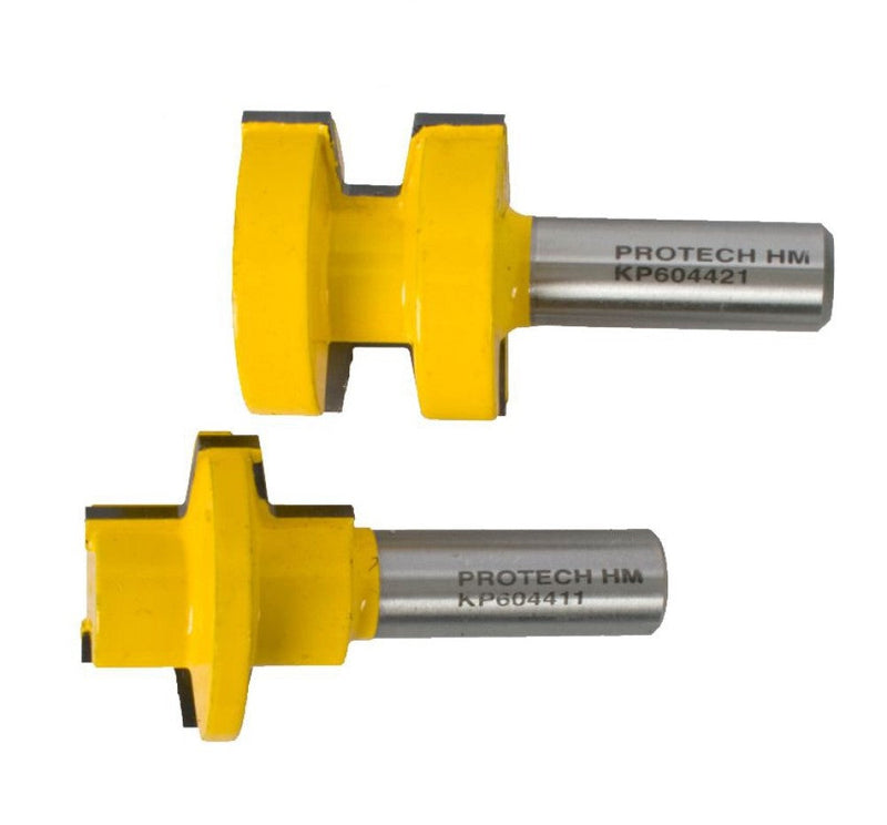 Pro-Tech | Router Bit Glue Joint Set 38 X 28mm 2Pc 1/2" Shank-Toolcraft