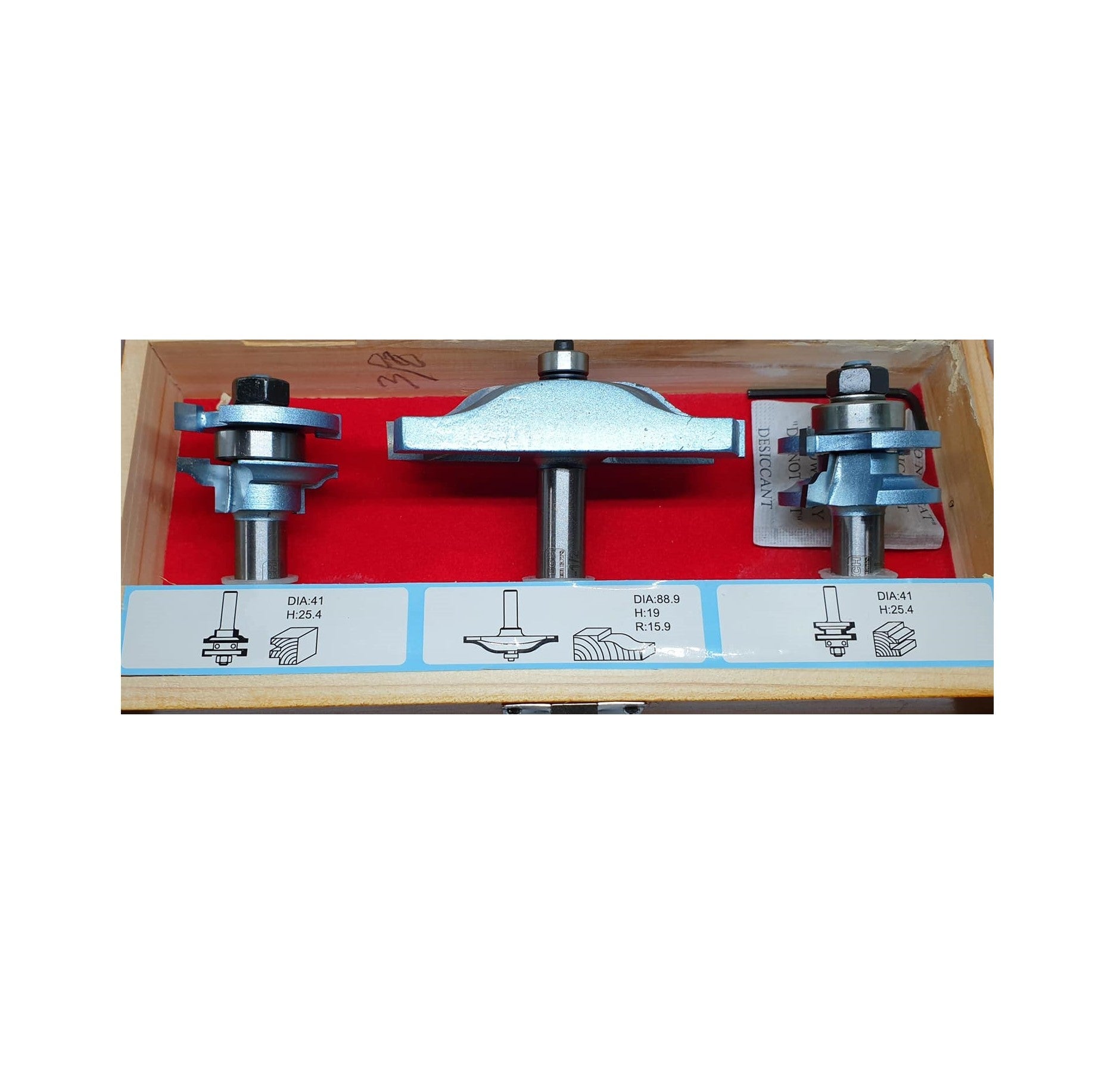 Pro-Tech | Router Bit Set Rail & Stile c/w Ogee Panel 3Pc 1/2