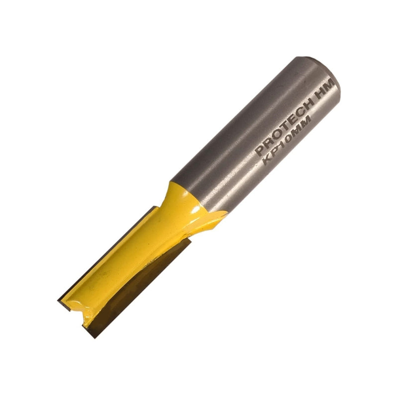 Pro-Tech | Router Straight Bit 10mm X 25mm Cut 2 Flute Metric 1/4" Shank - Toolcraft