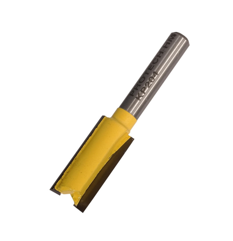 Pro-Tech | Router Straight Bit 11.1mm x 25.4mm Two Flute 1/4" Shank - Toolcraft