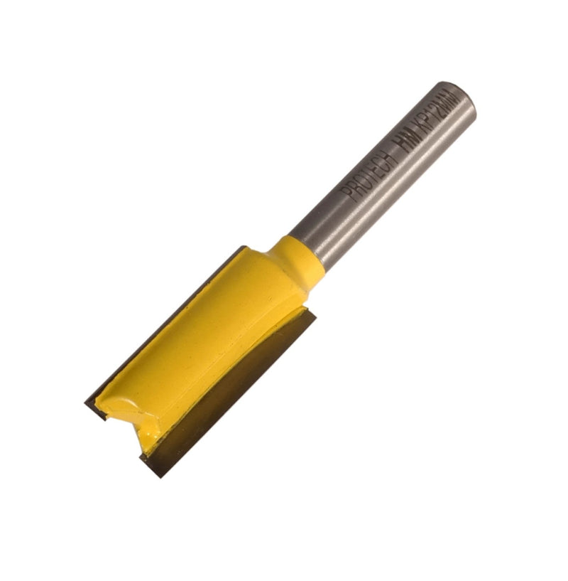 Pro-Tech | Router Straight Bit 12mm X 25mm Cut 2 Flute Metric 1/4" Shank - Toolcraft