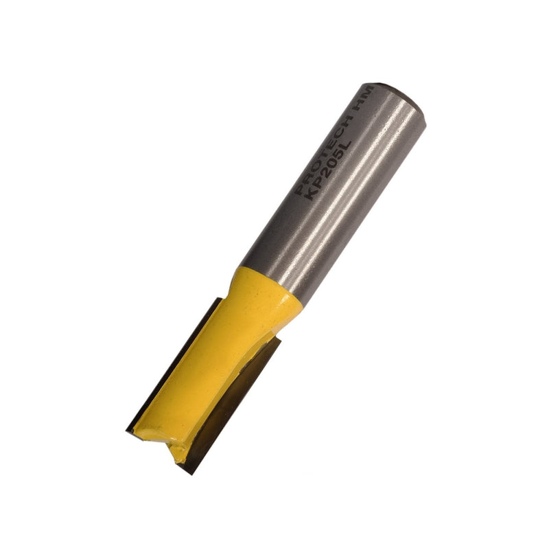 Pro-Tech | Router Straight Bit 12.7mm x 25.4mm Two Flute 1/2" Shank - Toolcraft