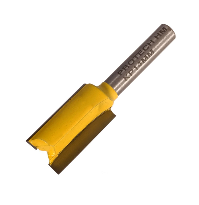 Pro-Tech | Router Straight Bit 14mm X 25mm Cut 2 Flute Metric 1/4" Shank - Toolcraft