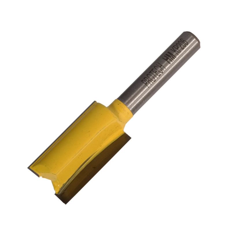 Pro-Tech | Router Straight Bit 14.3mm x 25.4mm Two Flute 1/4" Shank - Toolcraft