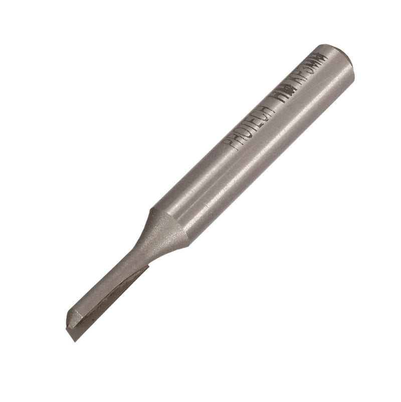 Pro-Tech | Router Straight Bit 3mm X 13mm Single Flute Metric 1/4" Shank - Toolcraft