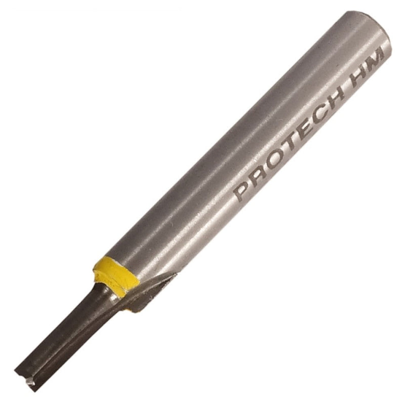 Pro-Tech | Router Bit Straight 3mm  X 1/2" Two Flute Solid Carbide 1/4" Shank